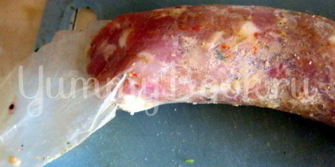 Рецепт колбасы домашней пальцем пиханая