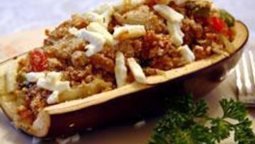 Рецепт Лодочек из баклажанов с фетой