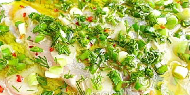 Рецепт маринованной корюшки с зеленью и перцем чили