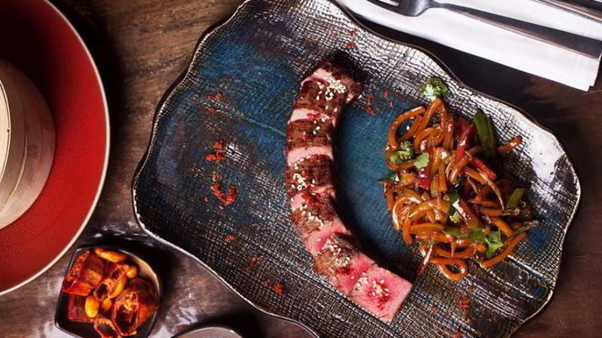 Рецепт Маринованного тунца с лапшой удон