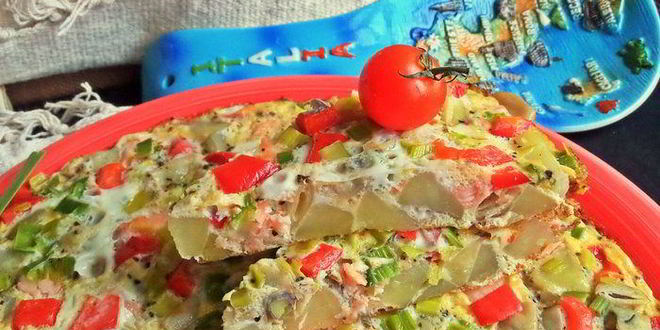 Рецепт фриттаты с лососем и картофелем