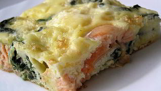 Рецепт Фриттаты с лососем и шпинатом