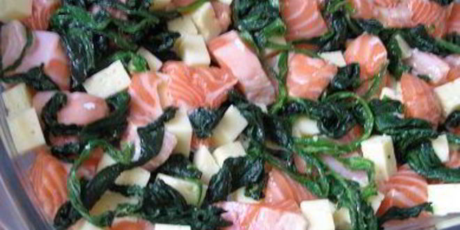 Рецепт фриттаты с лососем и шпинатом