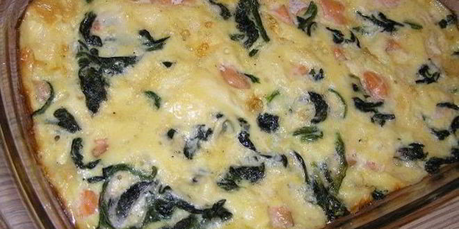 Рецепт фриттаты с лососем и шпинатом