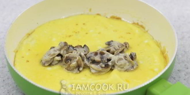 Рецепт омлета, фаршированного грибами по госту