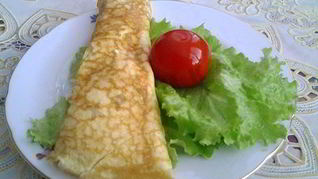 Рецепт Омлета фаршированного с помидорами и перцем