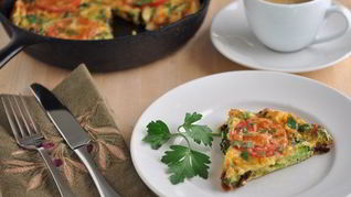 Рецепт Омлета с брокколи и помидорами