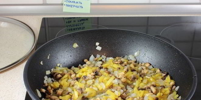 Рецепт омлета с грибами и картофелем