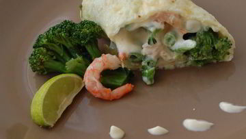 Рецепт Омлета с креветками