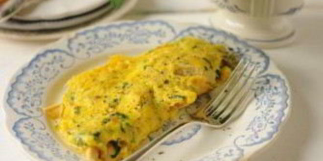 Рецепт омлета с курицей