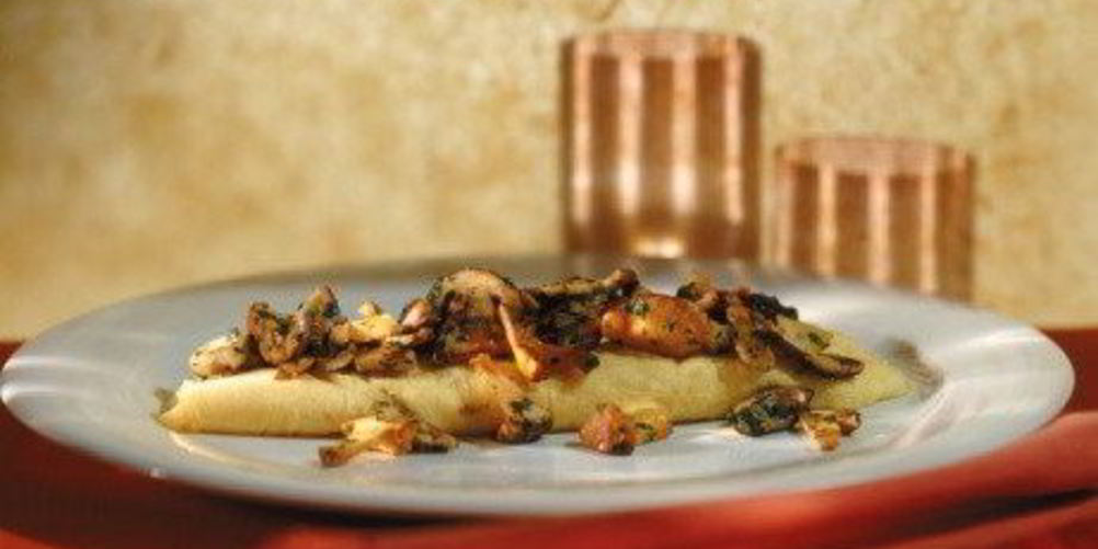 Как приготовить омлет с лисичками и зеленью