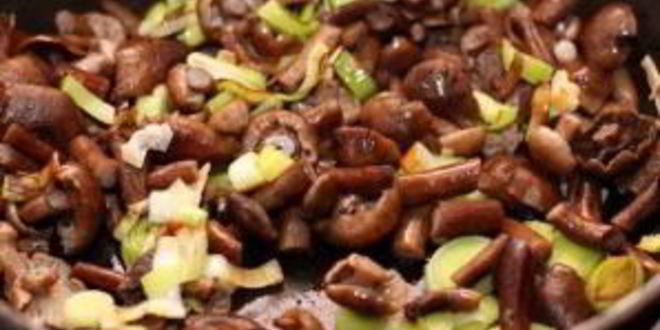 Рецепт омлета с опятами