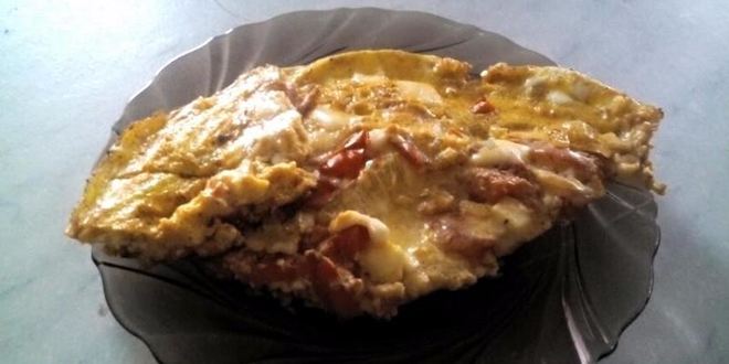 Рецепт омлета с помидорами и сельдереем