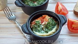 Рецепт Омлета с помидорами в духовке