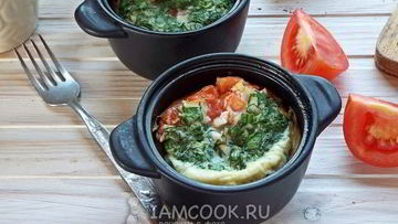 Рецепт Омлета с помидорами в духовке