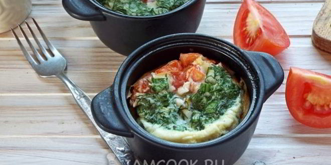 Рецепт омлета с помидорами в духовке