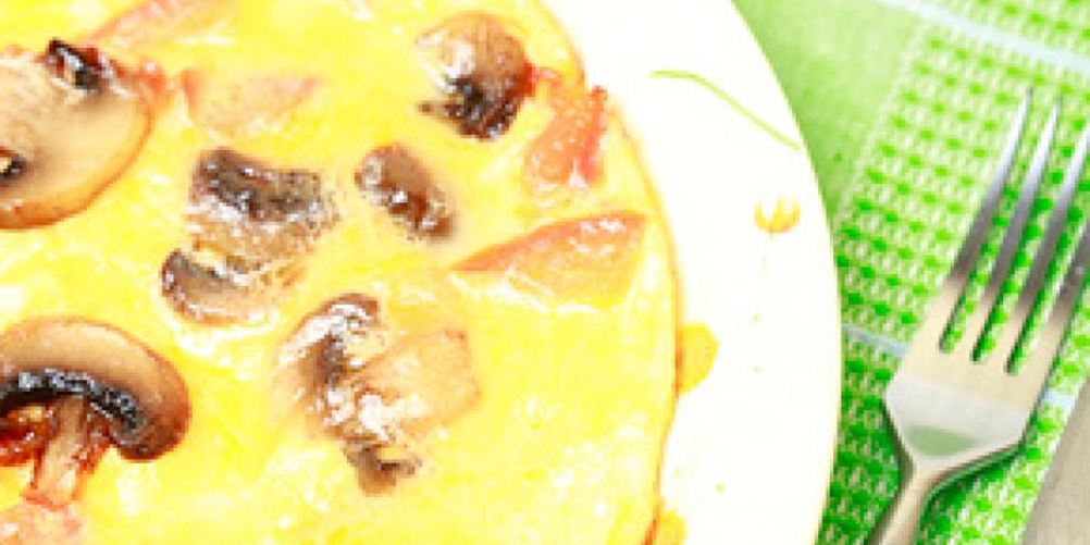 Как приготовить омлет с шампиньонами