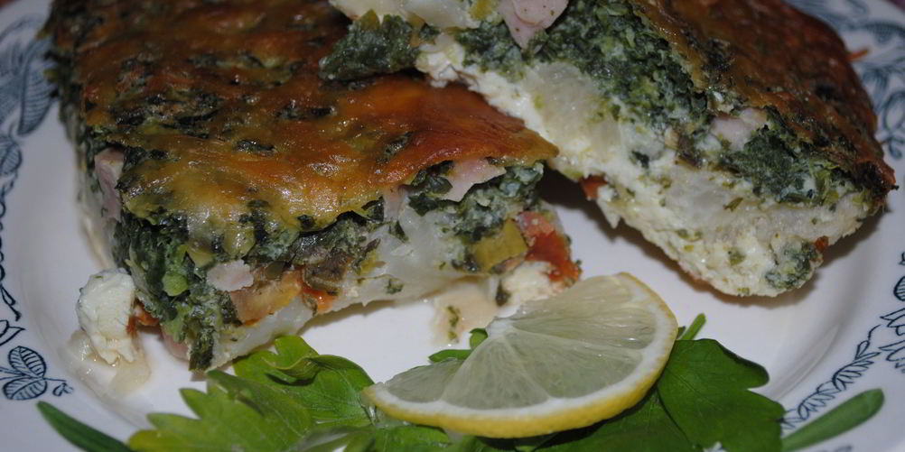 Как приготовить омлет с цветной капустой и шпинатом