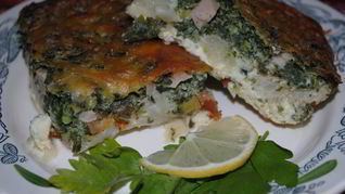 Рецепт Омлета с цветной капустой и шпинатом