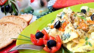 Рецепт Омлета с цветной капустой по-средиземноморски