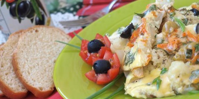 Рецепт омлета с цветной капустой по-средиземноморски