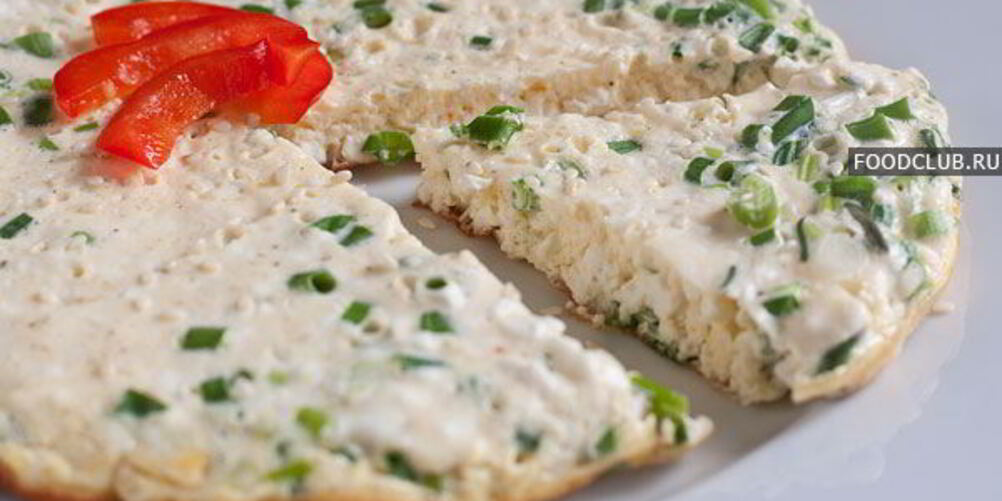 Как приготовить омлет с творогом и зеленым луком