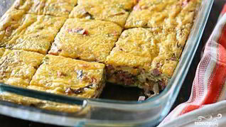 Рецепт Омлета с ветчиной в духовке