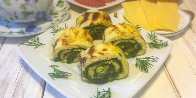 Рецепт омлета со шпинатом