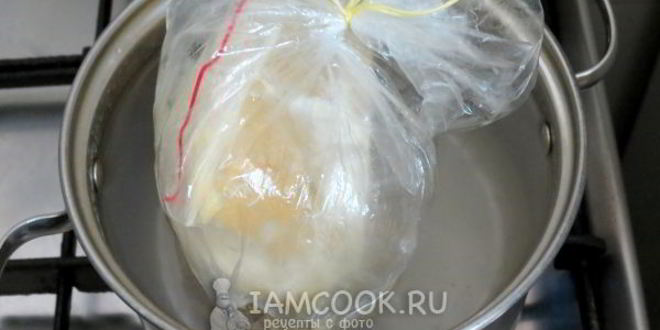 Рецепт омлета в мешочке с молоком