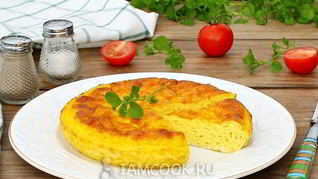 Рецепт Пышного омлета с молоком в духовке