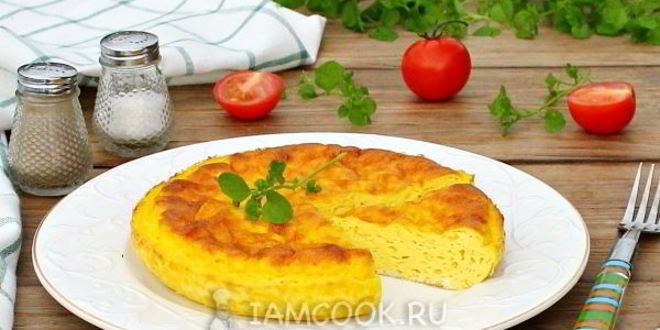 Рецепт пышного омлета с молоком в духовке