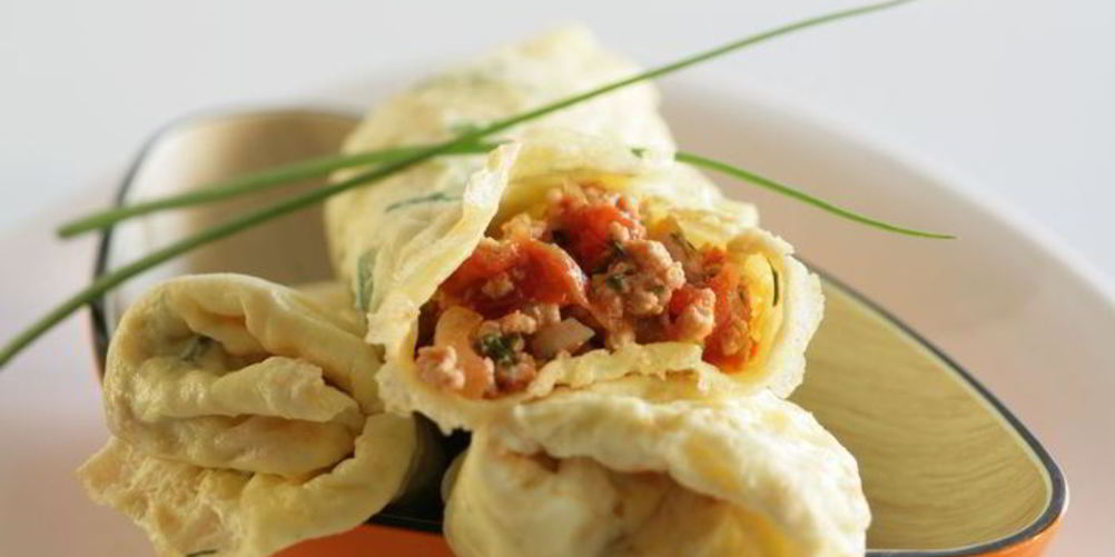 Как приготовить рулетики из омлета