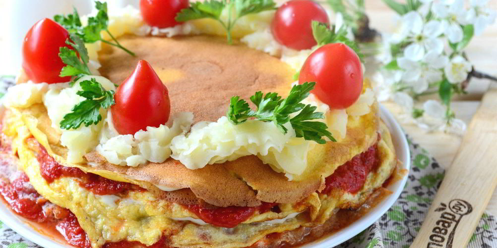 Как приготовить слоеный омлет на завтрак