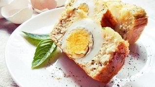 Рецепт Запеченного омлета с куриным филе