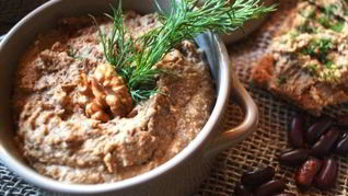 Рецепт Паштета из фасоли с грибами