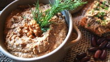 Рецепт Паштета из фасоли с грибами