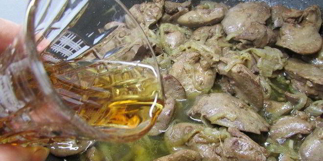 Рецепт паштета из куриной печени с коньяком и гранатовым желе