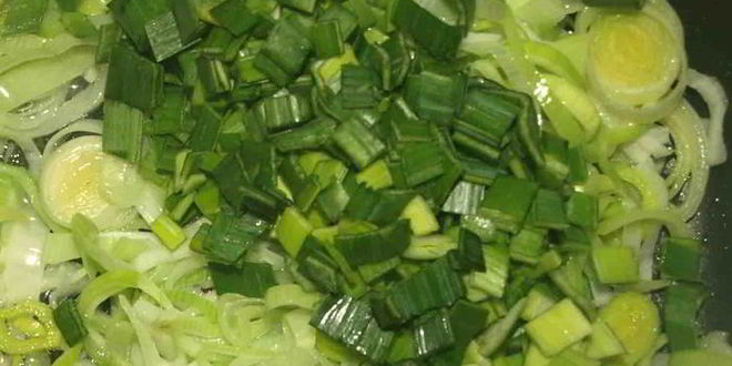 Рецепт паштета из лука-порея, яиц и орехов кешью