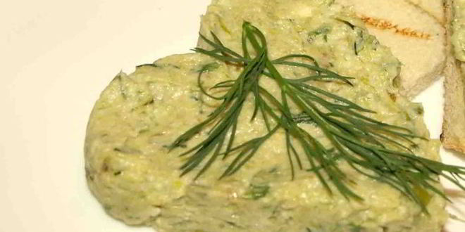 Рецепт паштета из лука-порея, яиц и орехов кешью