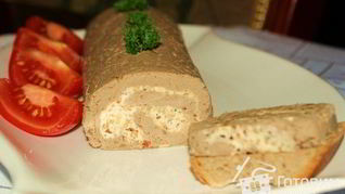 Рецепт Паштета из печени с маслом и орехами