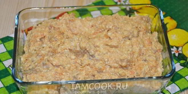Рецепт паштета из сельди с морковью и плавленным сыром