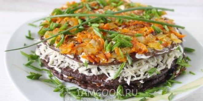 Рецепт печеночного торта из свиной печени