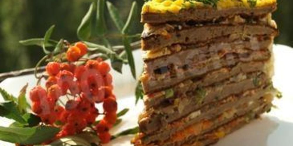 Как приготовить печеночный торт с блинами