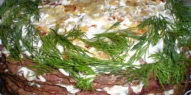 Рецепт печеночного тортика