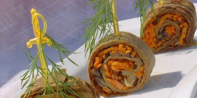 Рецепт печеночных рулетиков