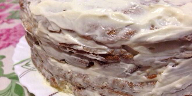 Рецепт торта из печеночных блинов весна шагает по планете