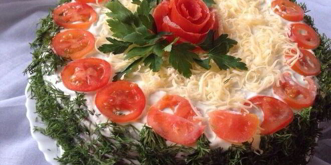 Рецепт торта из печеночных блинов весна шагает по планете