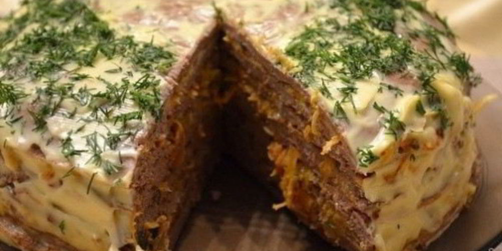 Как приготовить торт из свиной печени