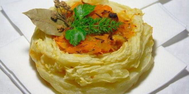 Рецепт пряной закуски с жареной малосольной сельдью