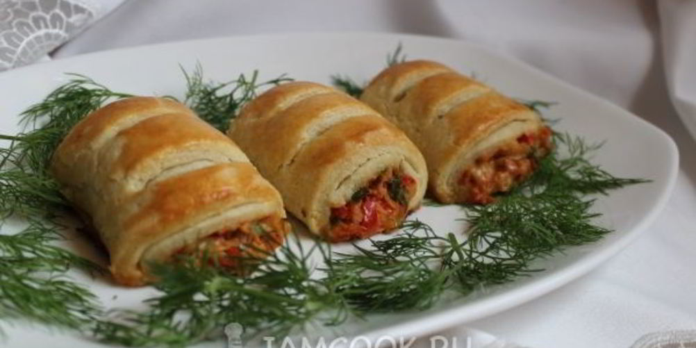 Как приготовить роллы из теста с тунцом